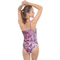 Dusty pink marbling Classic One Shoulder Swimsuit View2