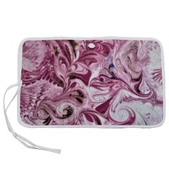 Dusty Pink Marbling Pen Storage Case (l) by kaleidomarblingart