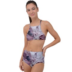 Pebbles Module  High Waist Tankini Set by kaleidomarblingart