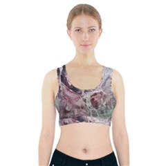 Pebbles Module  Sports Bra With Pocket by kaleidomarblingart