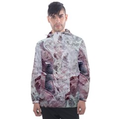 Pebbles Module  Men s Front Pocket Pullover Windbreaker by kaleidomarblingart