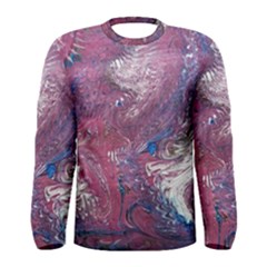 Violet Feathers Men s Long Sleeve Tee by kaleidomarblingart