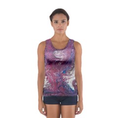 Violet Feathers Sport Tank Top  by kaleidomarblingart