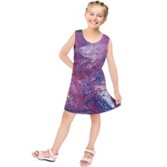 Violet Feathers Kids  Tunic Dress by kaleidomarblingart