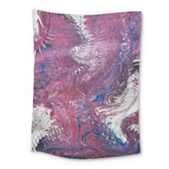 Violet Feathers Medium Tapestry by kaleidomarblingart