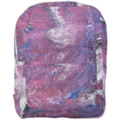 Violet Feathers Full Print Backpack by kaleidomarblingart