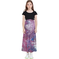 Violet Feathers Kids  Skirt by kaleidomarblingart