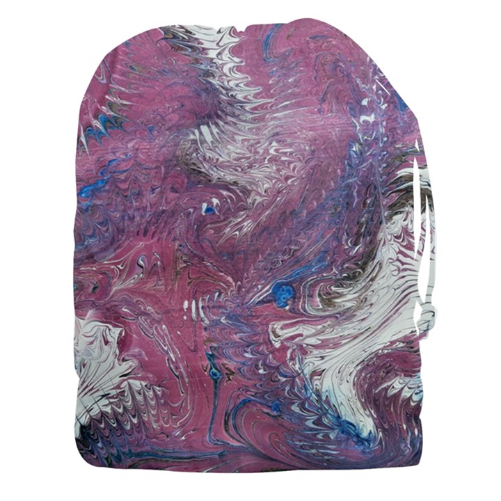 Violet feathers Drawstring Pouch (3XL)