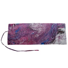 Violet Feathers Roll Up Canvas Pencil Holder (s) by kaleidomarblingart