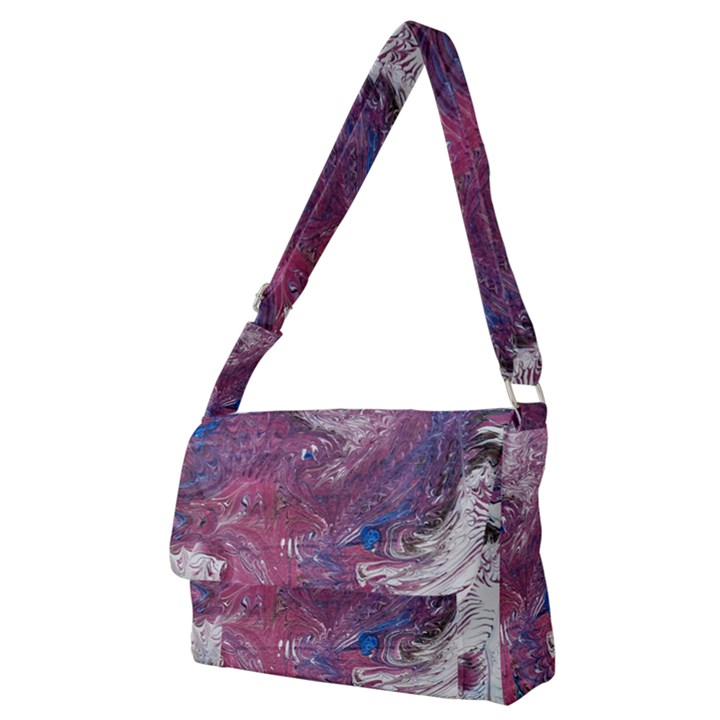 Violet feathers Full Print Messenger Bag (M)