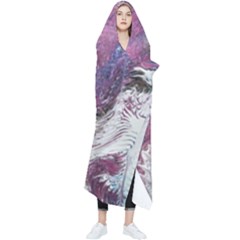 Violet Feathers Wearable Blanket by kaleidomarblingart