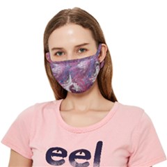 Violet Feathers Crease Cloth Face Mask (adult) by kaleidomarblingart