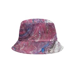 Violet Feathers Inside Out Bucket Hat (kids) by kaleidomarblingart