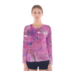 Pink Feathers Women s Long Sleeve Tee