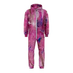 Pink Feathers Hooded Jumpsuit (kids)