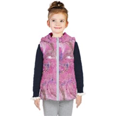 Pink Feathers Kids  Hooded Puffer Vest