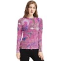 Pink feathers Women s Long Sleeve Rash Guard View1