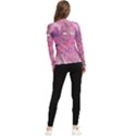 Pink feathers Women s Long Sleeve Rash Guard View2