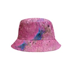 Pink Feathers Inside Out Bucket Hat (kids) by kaleidomarblingart