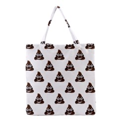 Happy Poo Pattern, Funny Emoji, Emoticon Theme, Vector Grocery Tote Bag by Casemiro