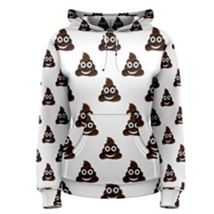 Happy Poo Pattern, Funny Emoji, Emoticon Theme, Vector Women s Pullover Hoodie by Casemiro