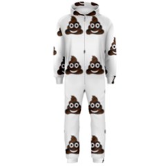 Happy Poo Pattern, Funny Emoji, Emoticon Theme, Vector Hooded Jumpsuit (men) 