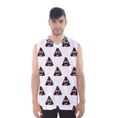 Happy Poo Pattern, Funny Emoji, Emoticon Theme, Vector Men s Basketball Tank Top by Casemiro