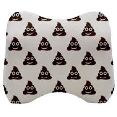 Happy Poo Pattern, Funny Emoji, Emoticon Theme, Vector Velour Head Support Cushion by Casemiro