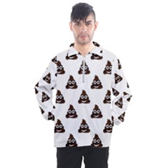 Happy Poo Pattern, Funny Emoji, Emoticon Theme, Vector Men s Half Zip Pullover by Casemiro