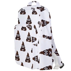 Happy Poo Pattern, Funny Emoji, Emoticon Theme, Vector Double Compartment Backpack by Casemiro