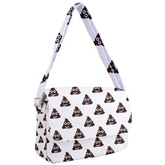 Happy Poo Pattern, Funny Emoji, Emoticon Theme, Vector Courier Bag by Casemiro