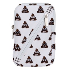 Happy Poo Pattern, Funny Emoji, Emoticon Theme, Vector Belt Pouch Bag (large) by Casemiro