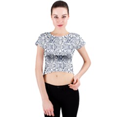 Pretty Porcelain Crew Neck Crop Top by MRNStudios