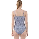 Pretty Porcelain Cut Out Top Tankini Set View2