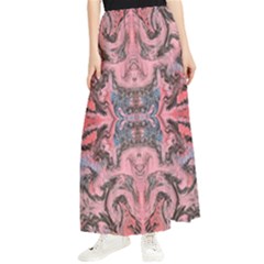 Pink Arabesque Iv Maxi Chiffon Skirt