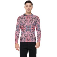 Pink Arabesque Iv Men s Long Sleeve Rash Guard