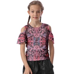 Pink Arabesque Iv Kids  Butterfly Cutout Tee