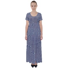 New Constellations High Waist Short Sleeve Maxi Dress