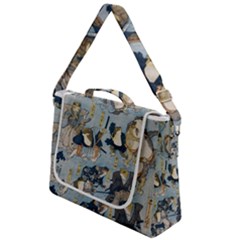 Famous Heroes Of The Kabuki Stage Played By Frogs  Box Up Messenger Bag by Sobalvarro