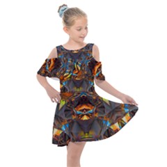 Lovely Day Kids  Shoulder Cutout Chiffon Dress by LW323