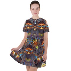 Lovely Day Short Sleeve Shoulder Cut Out Dress  by LW323