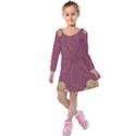 Misty Rose Kids  Long Sleeve Velvet Dress View1