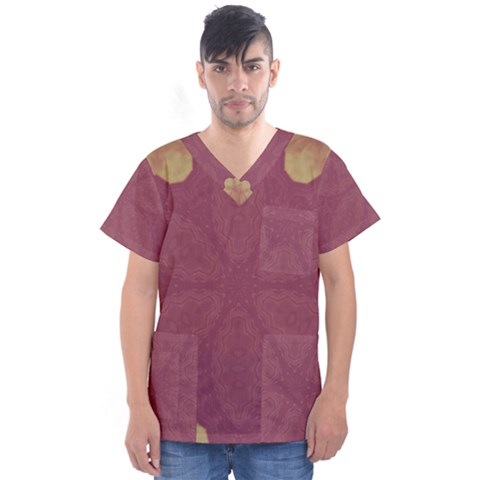 Misty Rose Men s V-neck Scrub Top by LW323