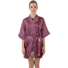 Misty Rose Half Sleeve Satin Kimono  by LW323