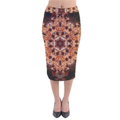 Majesty Velvet Midi Pencil Skirt by LW323