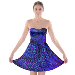 Uv Mandala Strapless Bra Top Dress by MRNStudios