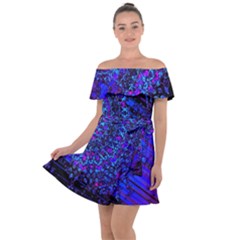 Uv Mandala Off Shoulder Velour Dress by MRNStudios