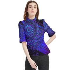 Uv Mandala Frill Neck Blouse