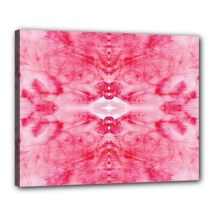 Pink Marbling Ornate Canvas 20  x 16  (Stretched)