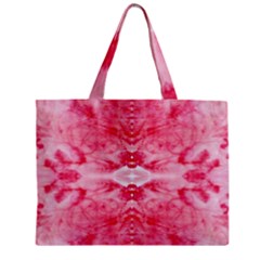 Pink Marbling Ornate Zipper Mini Tote Bag by kaleidomarblingart